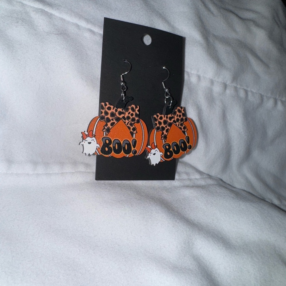 Halloween Pumpkin Earrings for Kids